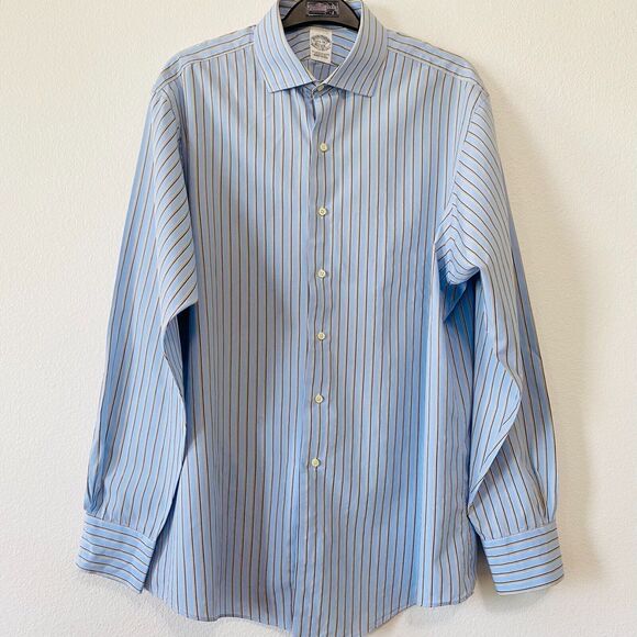 Vintage Brooks Brothers Makers and Merchants Men's Shirt 17.5 36 Regular Fit Usa - Picture 1 of 13